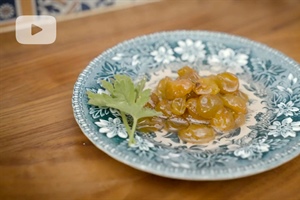 Dessert cuillère raisin